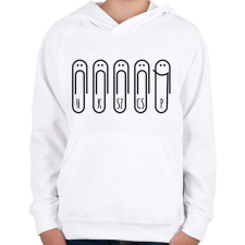 PRINTFASHION Gémkapocs péntek - Gyerek kapucnis pulóver - Fehér gyerek pulóver, kardigán