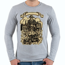 PRINTFASHION Gengszter - Férfi hosszú ujjú póló - Sport szürke férfi póló