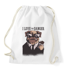 PRINTFASHION Gengszter kutya - Sportzsák, Tornazsák - Fehér tornazsák