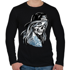 PRINTFASHION Gengszter lány - Férfi hosszú ujjú póló - Fekete férfi póló