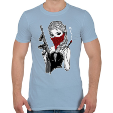 PRINTFASHION Gengszter lány - Férfi póló - Világoskék férfi póló
