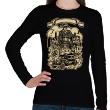 PRINTFASHION Gengszter - Női hosszú ujjú póló - Fekete női póló