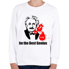 PRINTFASHION genius - Gyerek pulóver - Fehér