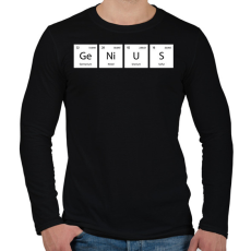 PRINTFASHION GeNiUS (Periódusos rendszer) - Férfi hosszú ujjú póló - Fekete