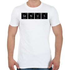 PRINTFASHION GeNiUS (periódusos rendszer) - Férfi póló - Fehér férfi póló