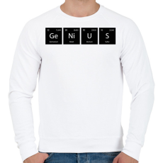 PRINTFASHION GeNiUS (periódusos rendszer) - Férfi pulóver - Fehér