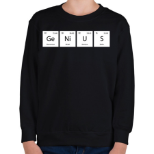 PRINTFASHION GeNiUS (Periódusos rendszer) - Gyerek pulóver - Fekete gyerek pulóver, kardigán