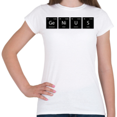 PRINTFASHION GeNiUS (periódusos rendszer) - Női póló - Fehér