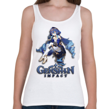 PRINTFASHION Genshin Impact - Női atléta - Fehér női trikó