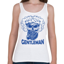 PRINTFASHION Gentleman - Szakállas koponya - Női atléta - Fehér női trikó