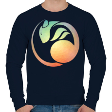 PRINTFASHION Geometrikus patkány - Férfi pulóver - Sötétkék