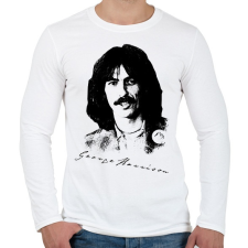PRINTFASHION George Harrison - Férfi hosszú ujjú póló - Fehér férfi póló