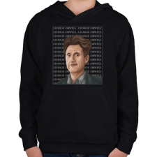 PRINTFASHION George Orwell - Gyerek kapucnis pulóver - Fekete gyerek pulóver, kardigán