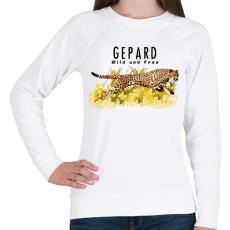 PRINTFASHION gepard - Női pulóver - Fehér