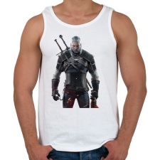 PRINTFASHION Geralt - Férfi atléta - Fehér atléta, trikó