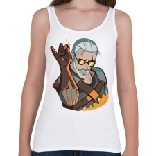 PRINTFASHION Geralt - Igni jel - Női atléta - Fehér női trikó