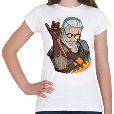 PRINTFASHION Geralt - Igni jel - Női póló - Fehér női póló
