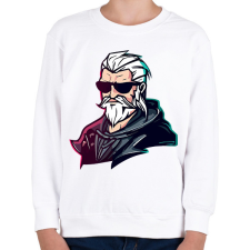 PRINTFASHION Geralt the witcher - Gyerek pulóver - Fehér gyerek pulóver, kardigán