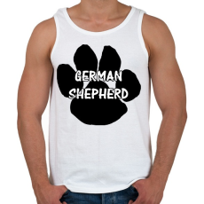 PRINTFASHION German shepherd - Férfi atléta - Fehér