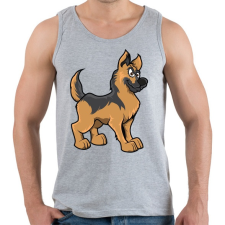 PRINTFASHION German Shepherd - Férfi atléta - Sport szürke atléta, trikó