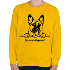 PRINTFASHION German Shepherd - Gyerek pulóver - Sárga