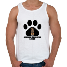 PRINTFASHION German Shepherd Lover - Férfi atléta - Fehér atléta, trikó