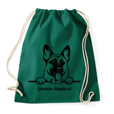 PRINTFASHION German Shepherd - Sportzsák, Tornazsák - Sötétzöld tornazsák