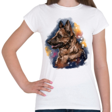 PRINTFASHION german shepherd watercolor - Női póló - Fehér női póló