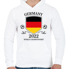 PRINTFASHION Germany 2022 - Férfi kapucnis pulóver - Fehér