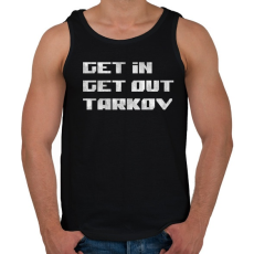 PRINTFASHION Get in Get out Tarkov - Férfi atléta - Fekete
