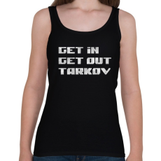 PRINTFASHION Get in Get out Tarkov - Női atléta - Fekete