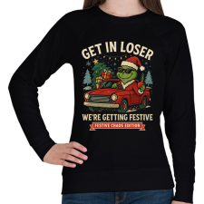 PRINTFASHION get in loser2 - Női pulóver - Fekete női pulóver, kardigán