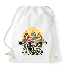 PRINTFASHION Get lost in pizza - Sportzsák, Tornazsák - Fehér tornazsák