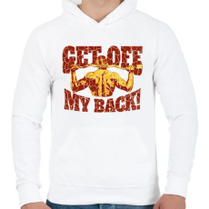 PRINTFASHION Get off my back! - Férfi kapucnis pulóver - Fehér