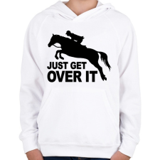 PRINTFASHION Get over it! - Gyerek kapucnis pulóver - Fehér gyerek pulóver, kardigán