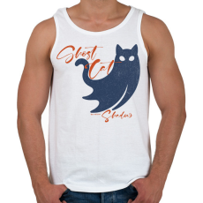 PRINTFASHION Ghost Cat Shadow - Férfi atléta - Fehér