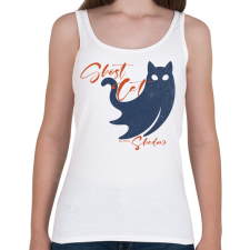 PRINTFASHION Ghost Cat Shadow - Női atléta - Fehér női trikó