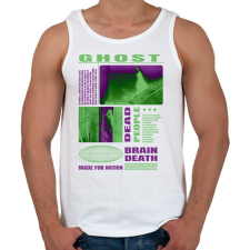 PRINTFASHION Ghost - Férfi atléta - Fehér atléta, trikó