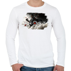 PRINTFASHION Ghost of Tsushima - Férfi hosszú ujjú póló - Fehér