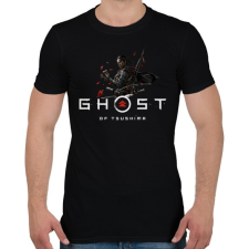 PRINTFASHION Ghost of Tsushima - Férfi póló - Fekete férfi póló
