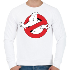 PRINTFASHION ghostbusters - Férfi pulóver - Fehér férfi pulóver, kardigán