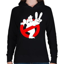 PRINTFASHION Ghostbusters - Női kapucnis pulóver - Fekete női pulóver, kardigán