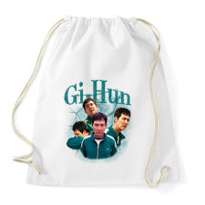 PRINTFASHION Gi-Hun - Squid Game 2 - Sportzsák, Tornazsák - Fehér tornazsák