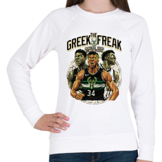 PRINTFASHION Giannis Antetokounmpo - Női pulóver - Fehér
