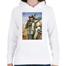 PRINTFASHION Gibraltar - Apex Legends - Női kapucnis pulóver - Fehér női pulóver, kardigán