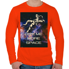 PRINTFASHION GIMME MORE SPACE - Férfi hosszú ujjú póló - Narancs férfi póló