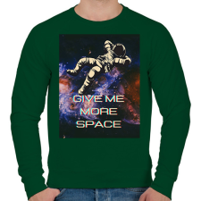PRINTFASHION GIMME MORE SPACE - Férfi pulóver - Sötétzöld férfi pulóver, kardigán
