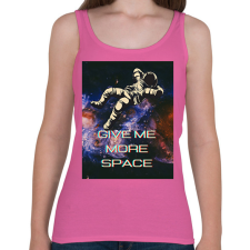 PRINTFASHION GIMME MORE SPACE - Női atléta - Rózsaszín női trikó