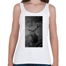 PRINTFASHION Gímszarvas - Női atléta - Fehér női trikó