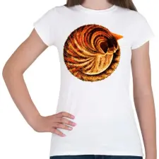 PRINTFASHION Ginger cat - Női póló - Fehér női póló